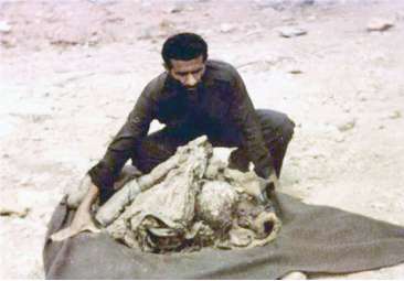 تفحص پیكر شهید احمد زیاری