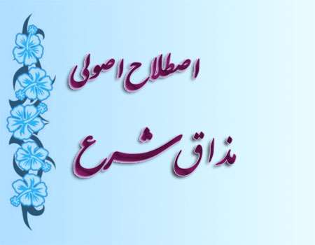 اصطلاح اصولی مذاق شرع