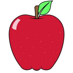 نقاشی ساده سیب