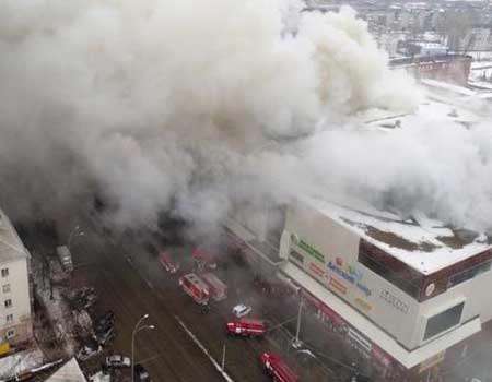 ارتفاع عدد ضحايا حريق مركز تجاري في روسيا إلى 53 قتيلا