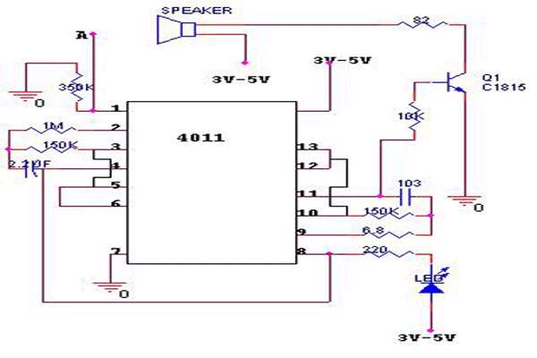 مدار کنترل pwm موتور dc با آی سی 4093