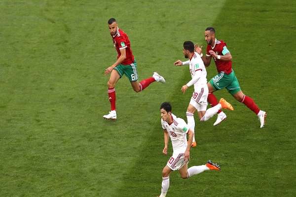 گل برتری ایران به مراکش در دقیقه ۹۵ گل برتری ایران به مراکش در دقیقه ۹۵