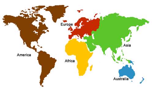 پنج قاره جهان