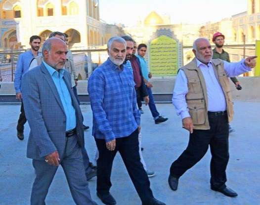 پخش بازید سردار سلیمانی از روند ترفیع گنبد امام حسین (ع) از تلویزیون