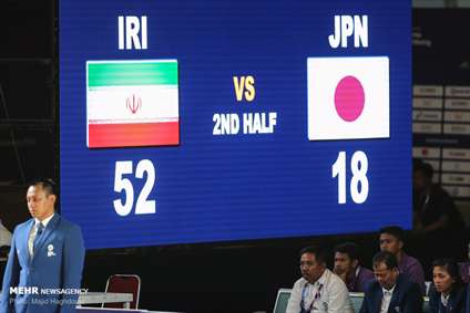 دیدار تیم ملی کبدی مردان ایران در مقابل ژاپن