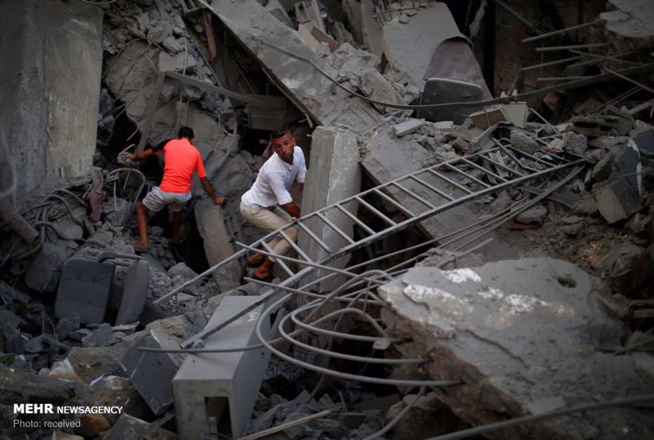 حملات هوایی صهیونیست ها به غزه‎