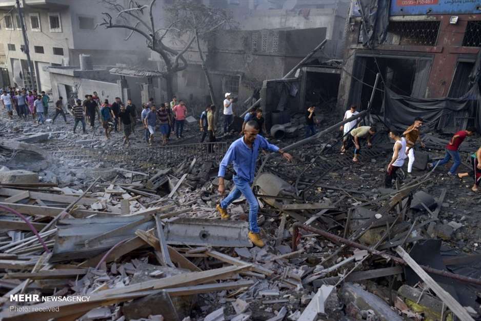 حملات هوایی صهیونیست ها به غزه‎