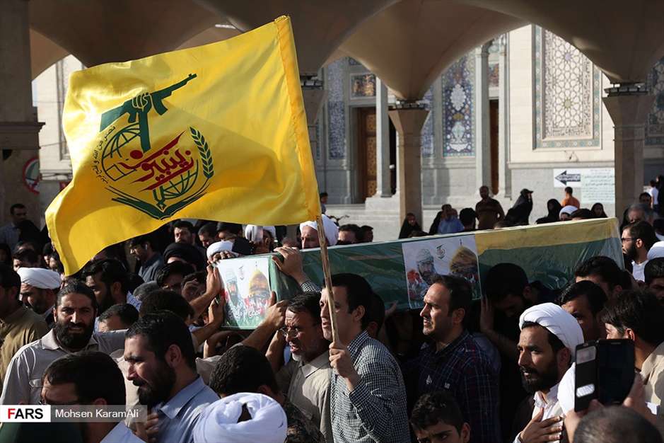 تشیع پیکر شهید مدافع حرم زینبیون در قم