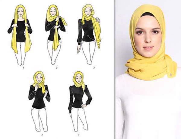 آموزش بستن روسری لبنانی