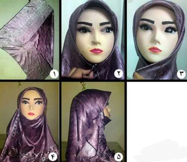آموزش بستن روسری لبنانی