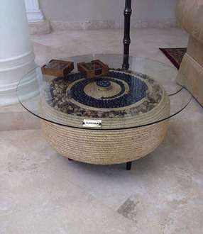 خلاقیت با استفاده از طناب‌های کنفی 