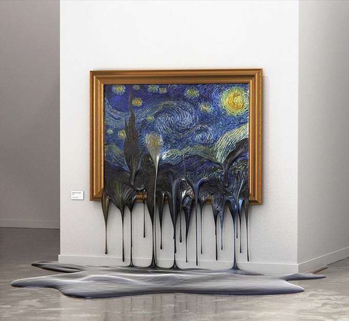 تابلوهای نقاشی ذوب شده! 