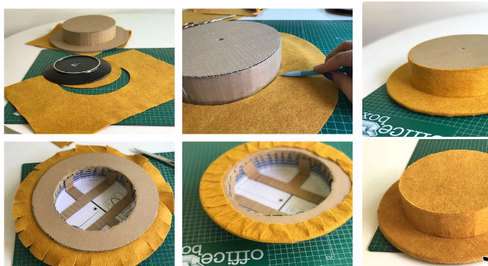 آموزش ساخت ساعت دیواری به شکل کلاه پاییزی 