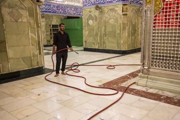 غبارروبی حرم حضرت عباس