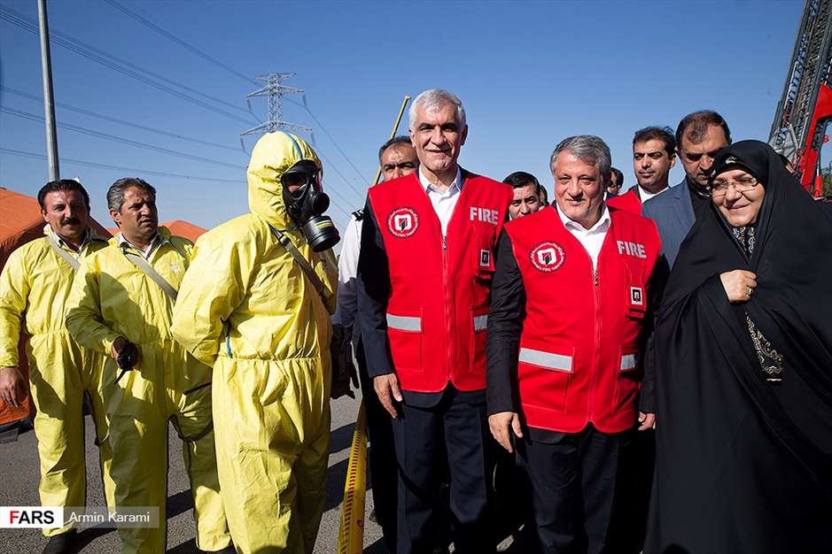 رونمایی از تجهیزات جدید آتش‌ نشانی