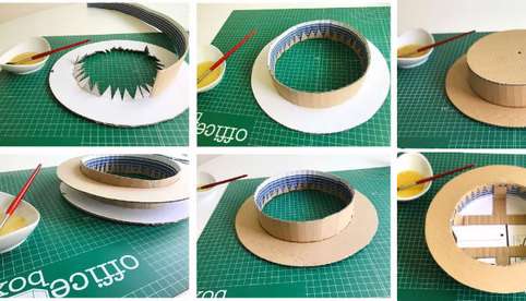 آموزش ساخت ساعت دیواری به شکل کلاه پاییزی 