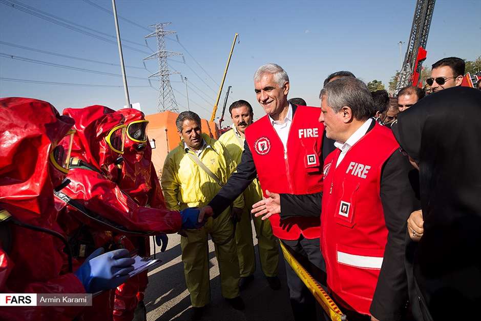 رونمایی از تجهیزات جدید آتش‌ نشانی