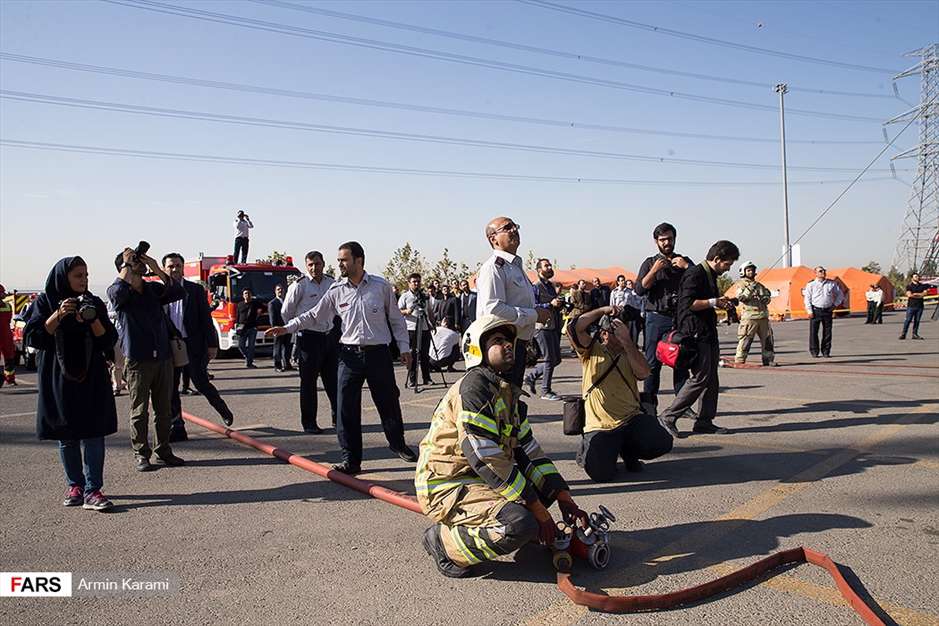 رونمایی از تجهیزات جدید آتش‌ نشانی