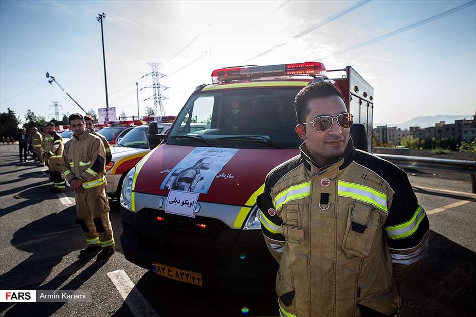 رونمایی از تجهیزات جدید آتش‌ نشانی