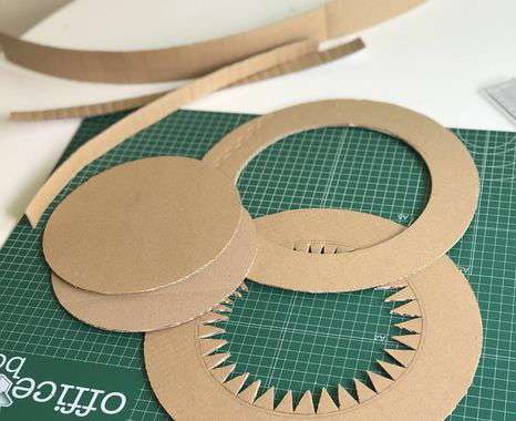 آموزش ساخت ساعت دیواری به شکل کلاه پاییزی 