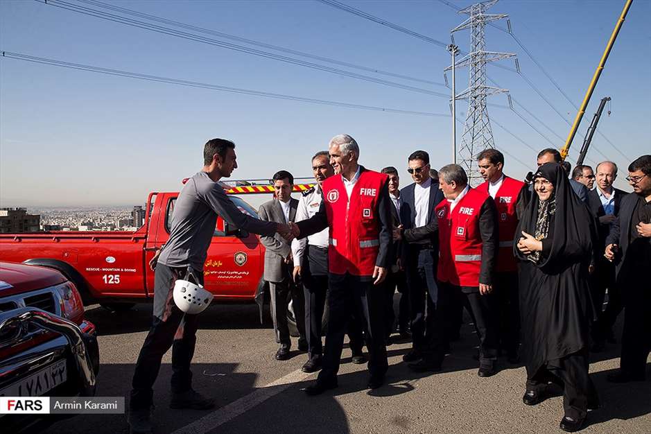 رونمایی از تجهیزات جدید آتش‌ نشانی