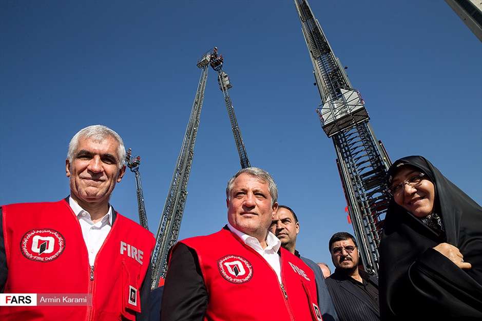رونمایی از تجهیزات جدید آتش‌ نشانی