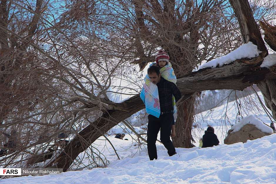 برف پاییزی در کوهرنگ