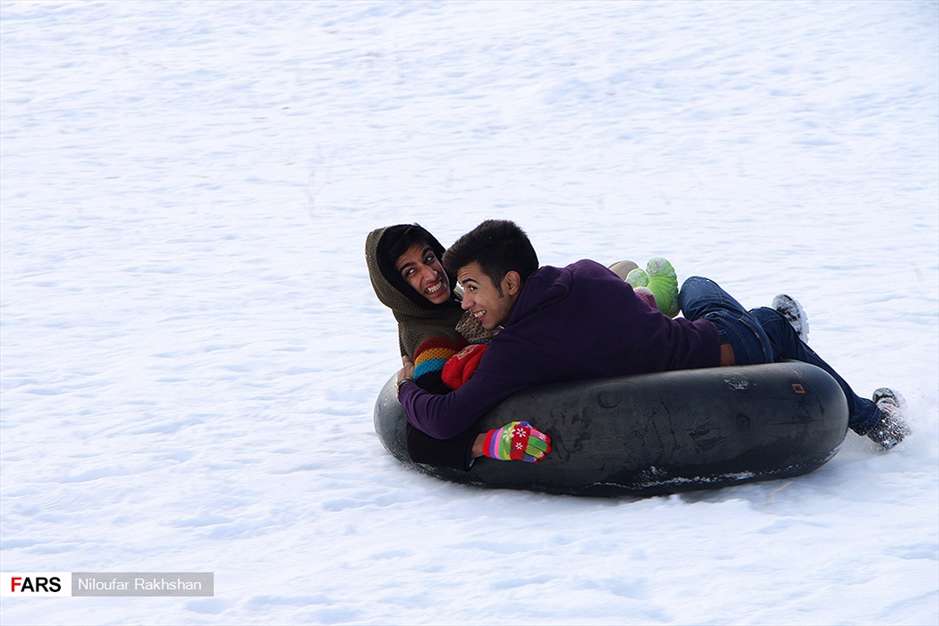 برف پاییزی در کوهرنگ