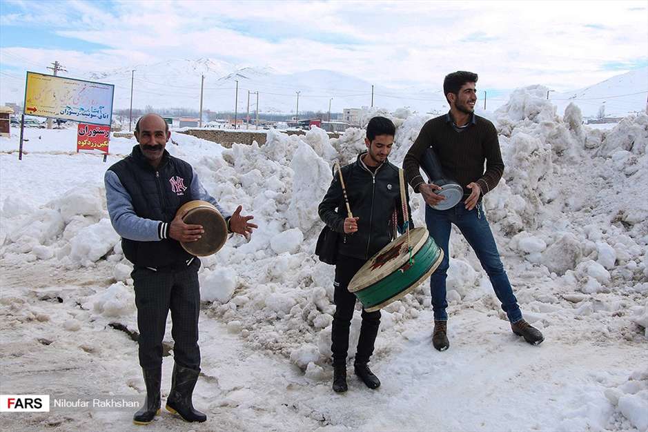 برف پاییزی در کوهرنگ