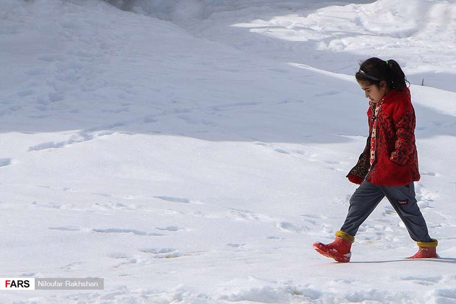 برف پاییزی در کوهرنگ