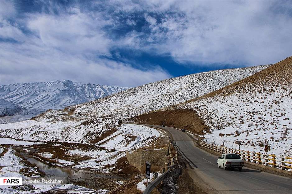 برف پاییزی در کوهرنگ