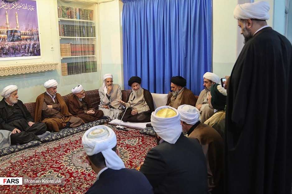 دیدار علمای کردستان با مراجع تقلید در قم