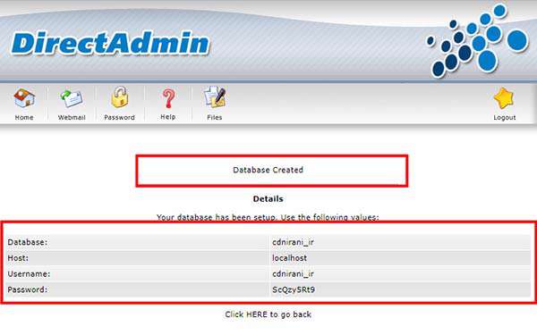 آموزش نحوه ساخت دیتابیس در دایرکت ادمین