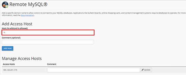 آموزش اتصال ریموت به دیتابیس mysql در cpanel