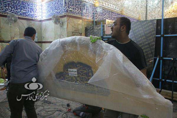 دو نیم ضریح خمیهگاه امام حسین و حضرت قاسم