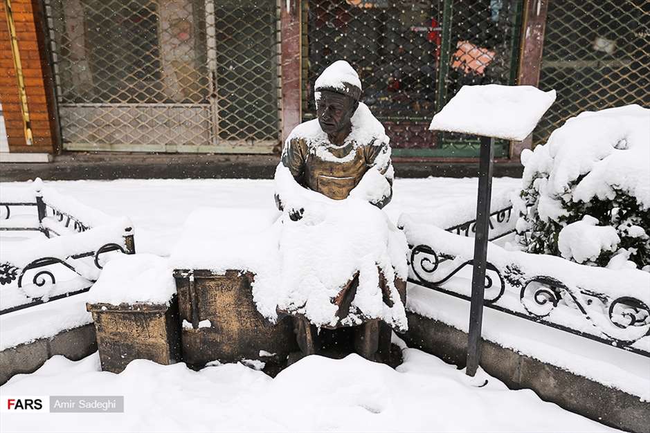 بارش سنگین برف در تبریز