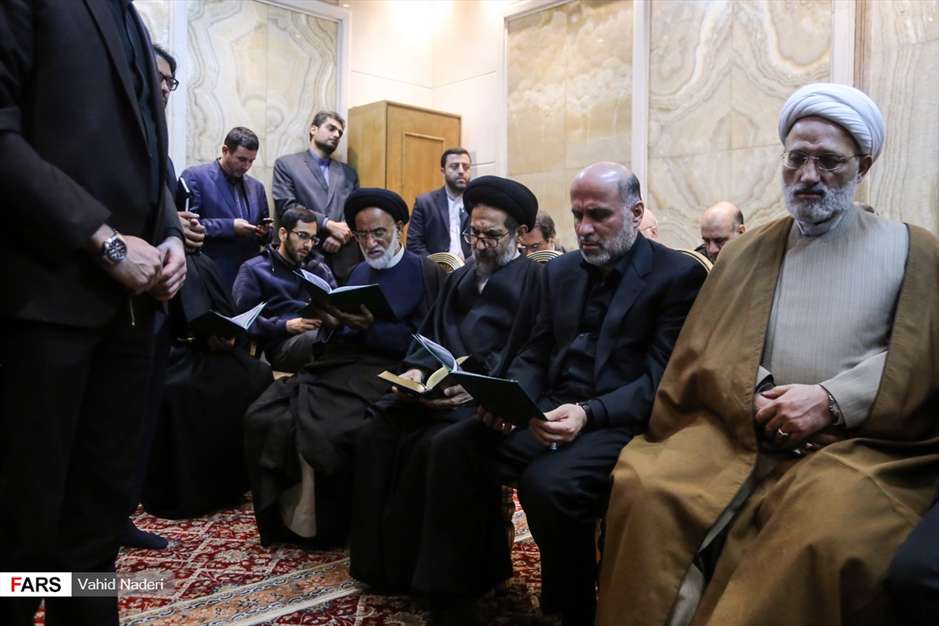 وداع با پیکر آیت‌الله هاشمی شاهرودی