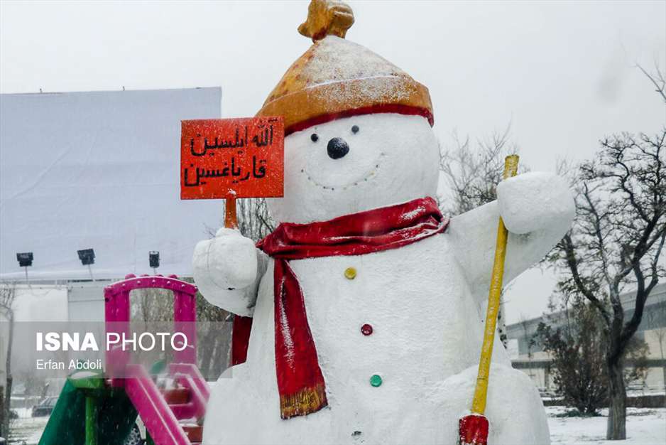 بارش برف زمستانی در استان تبریز
