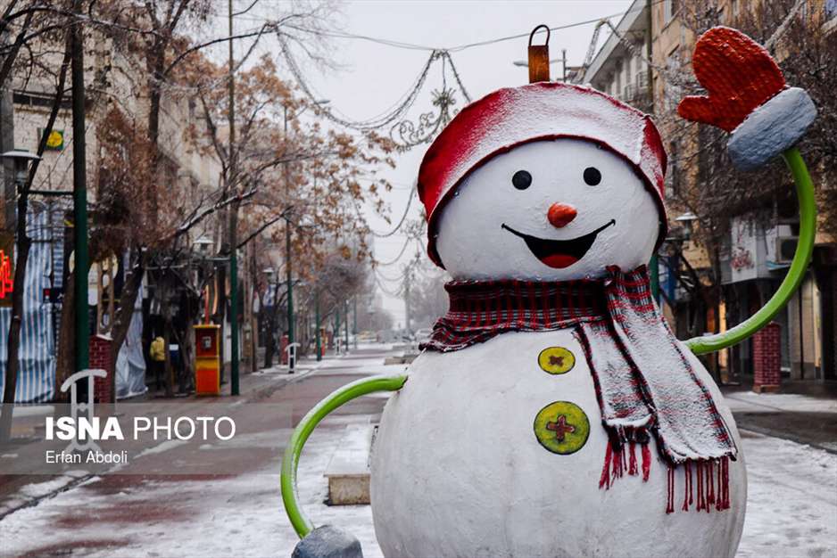 بارش برف زمستانی در استان تبریز