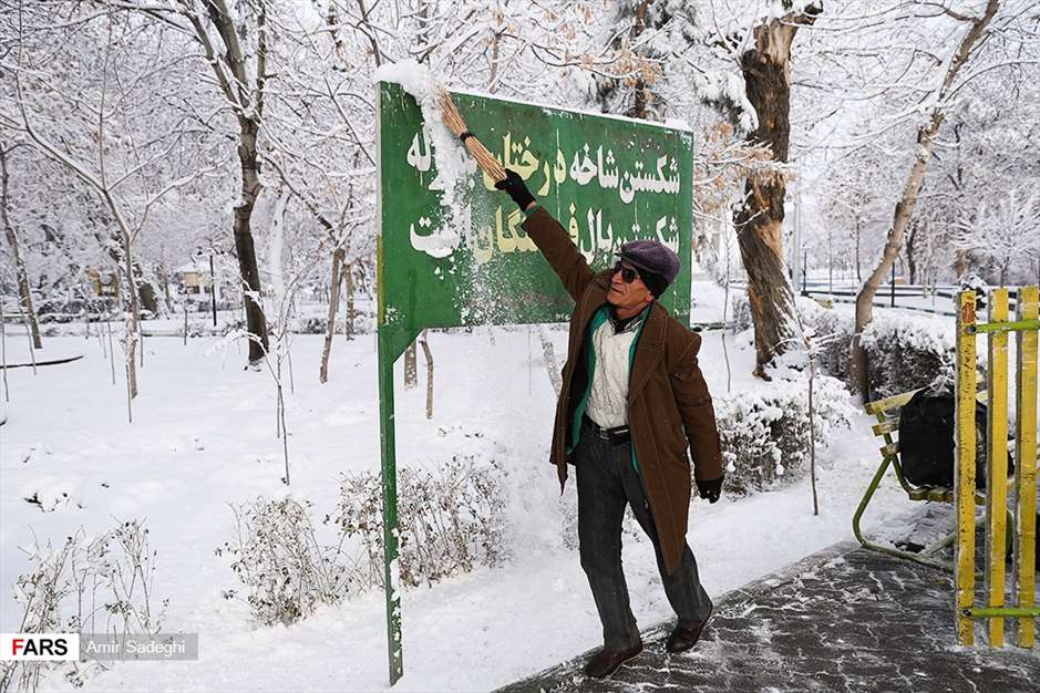 بارش سنگین برف در تبریز