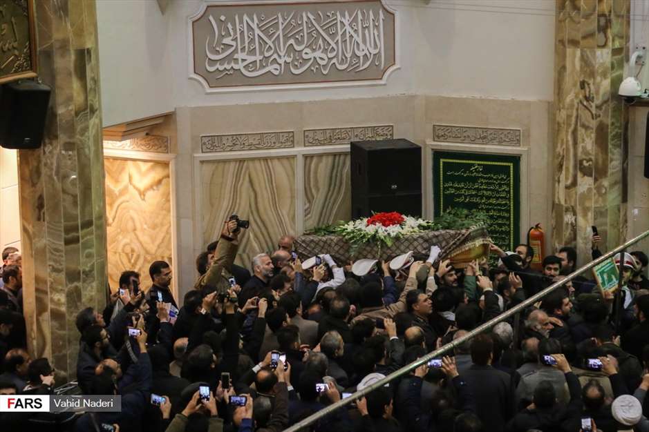 وداع با پیکر آیت‌الله هاشمی شاهرودی