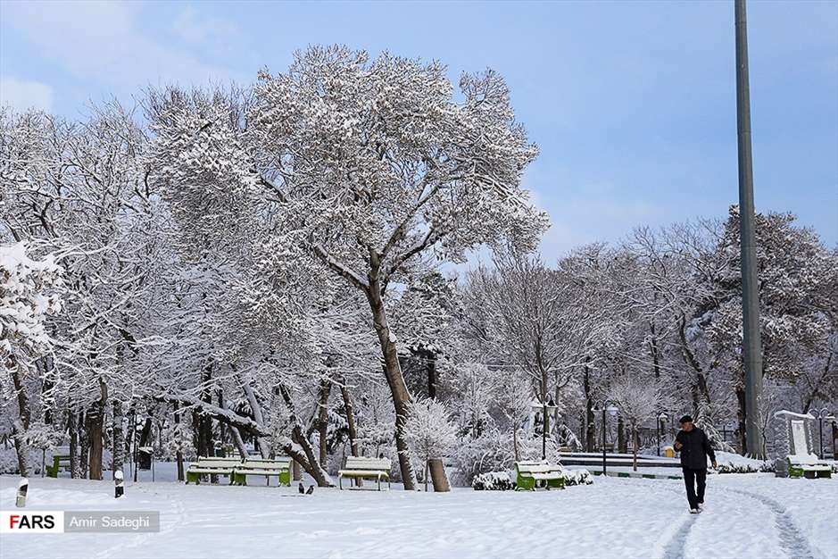 بارش سنگین برف در تبریز
