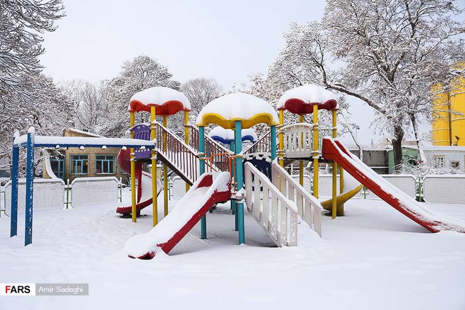 بارش سنگین برف در تبریز