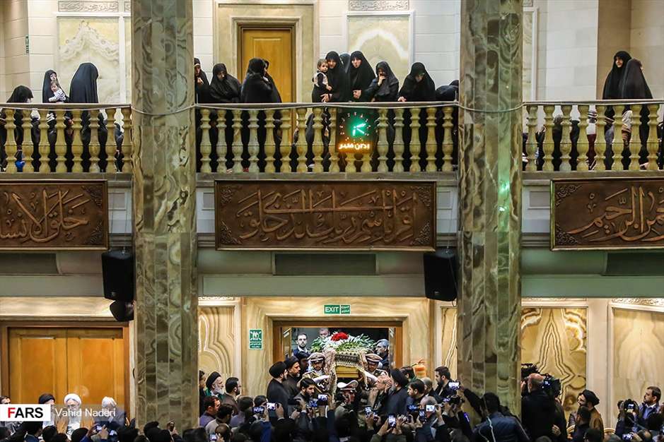 وداع با پیکر آیت‌الله هاشمی شاهرودی