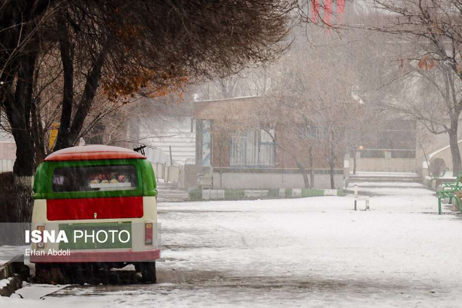 بارش برف زمستانی در استان تبریز