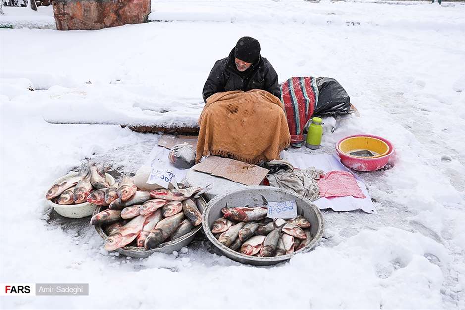 بارش سنگین برف در تبریز