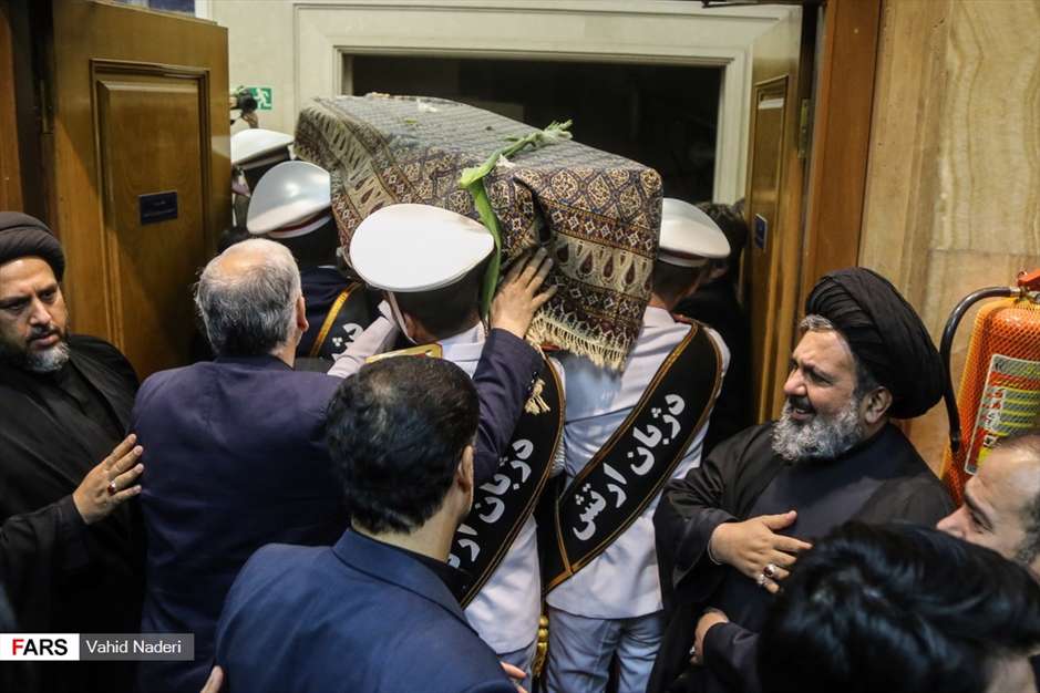 وداع با پیکر آیت‌الله هاشمی شاهرودی