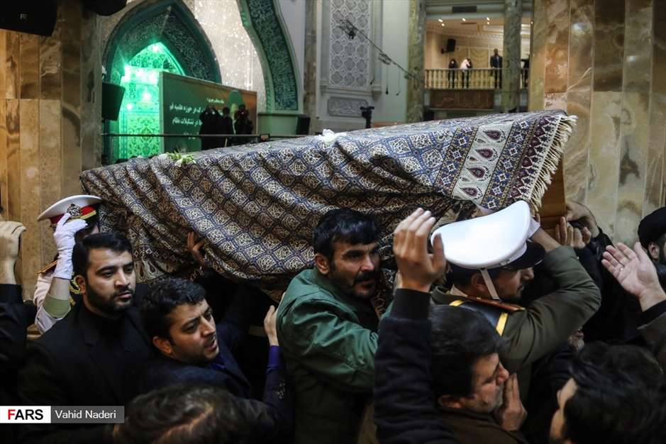 وداع با پیکر آیت‌الله هاشمی شاهرودی