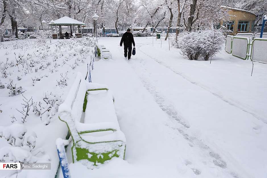 بارش سنگین برف در تبریز