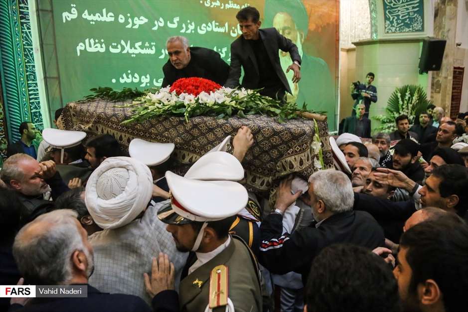 وداع با پیکر آیت‌الله هاشمی شاهرودی